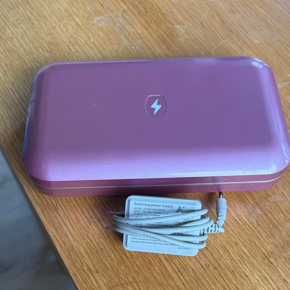 PhoneSoap UV Sanitizer Box with Charger, Pink - Picture 7 of 7